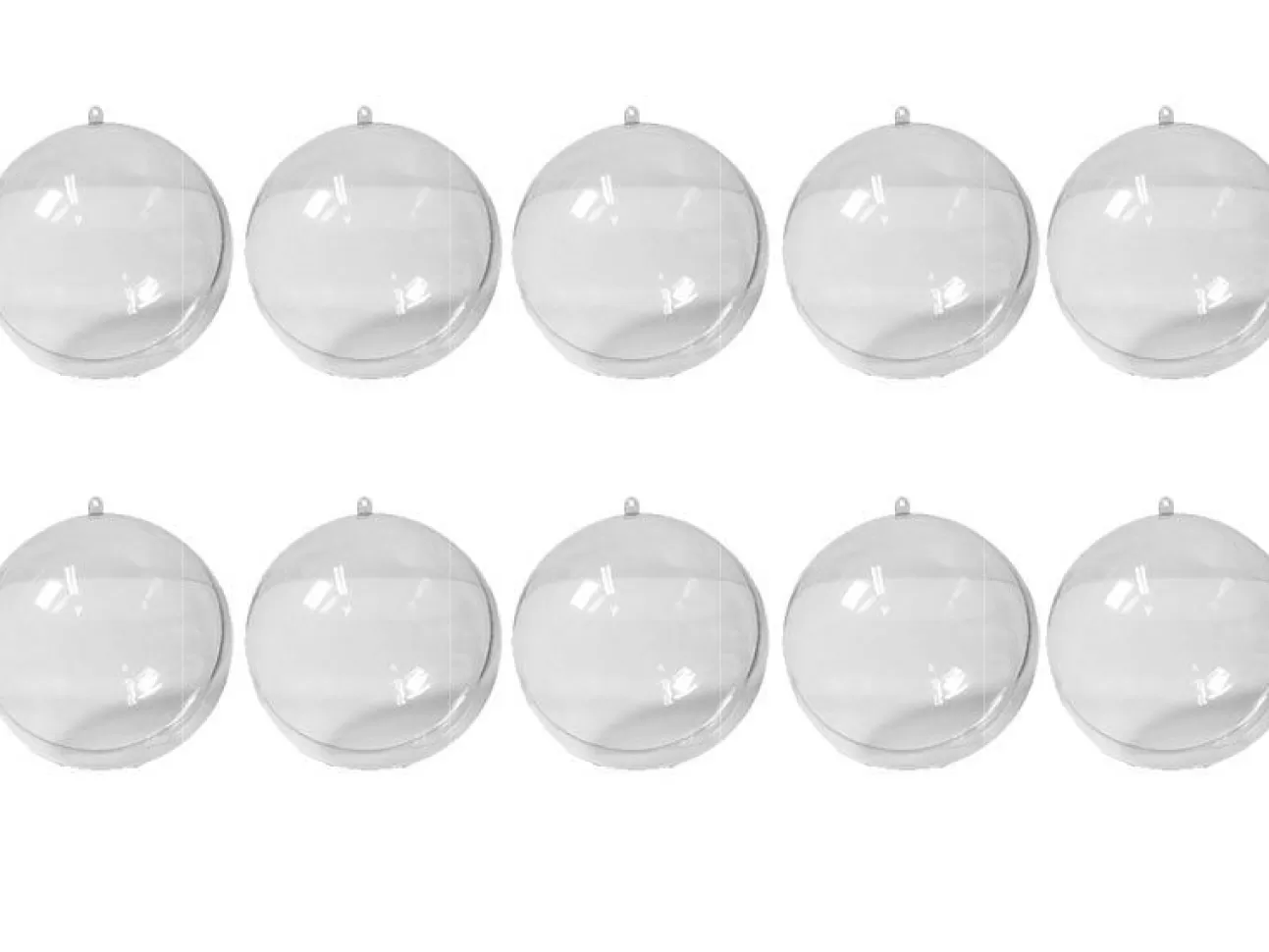 * Addobbi Di Natale | 10 Palline In Plexiglass Divisibili O8Cm