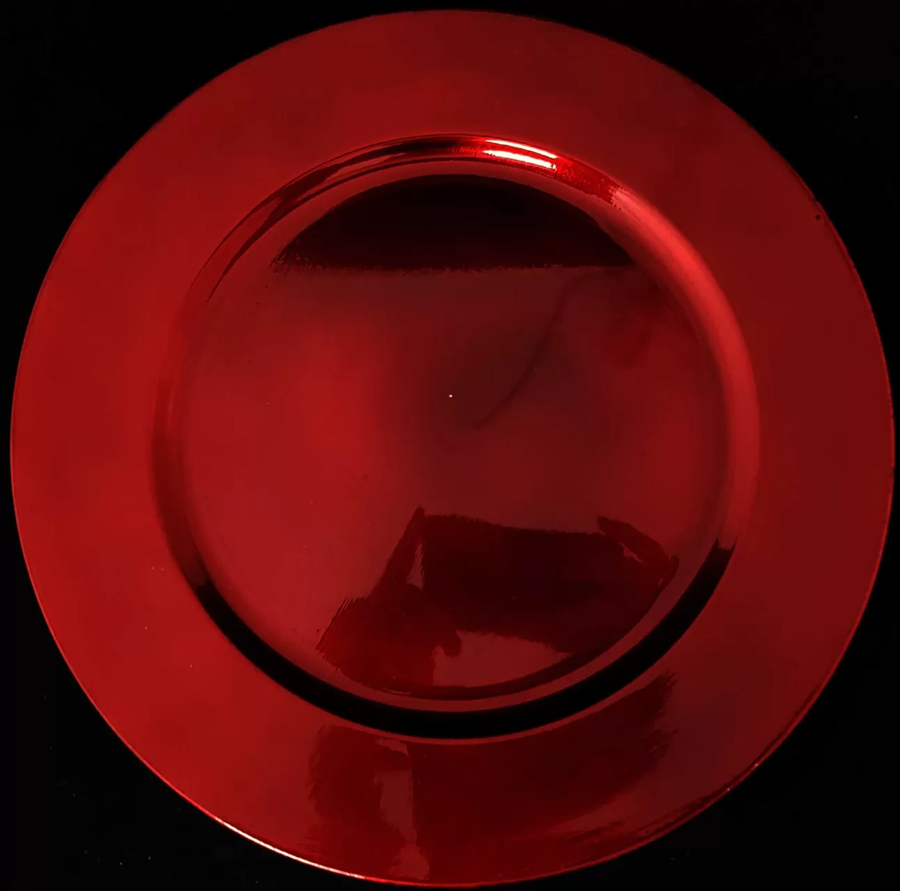 * Tavola Natalizia | 6 Sottopiatti Circolari Rosso 33Cm