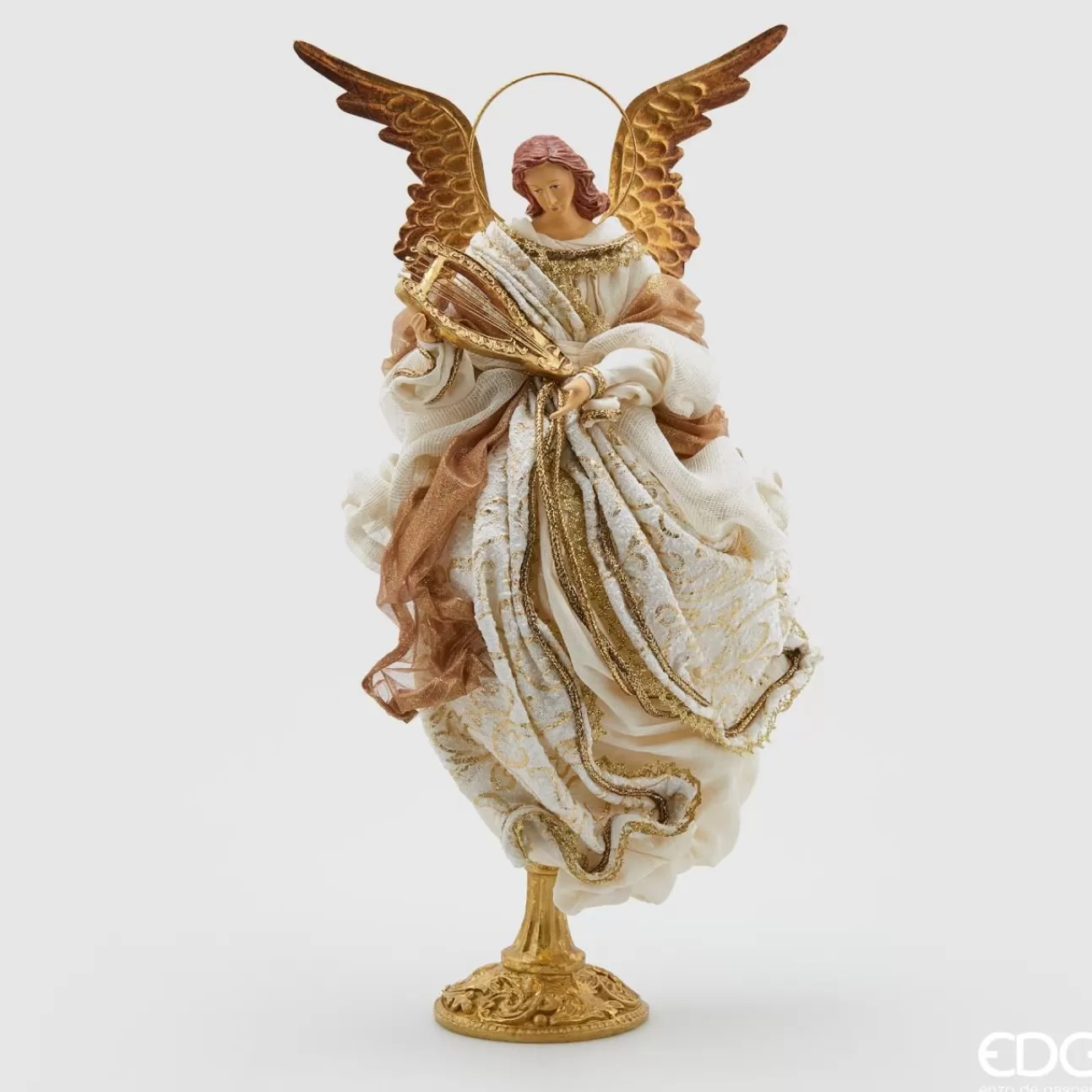 * Mondo Presepistica | Angelo King Oro Con Base H51Cm