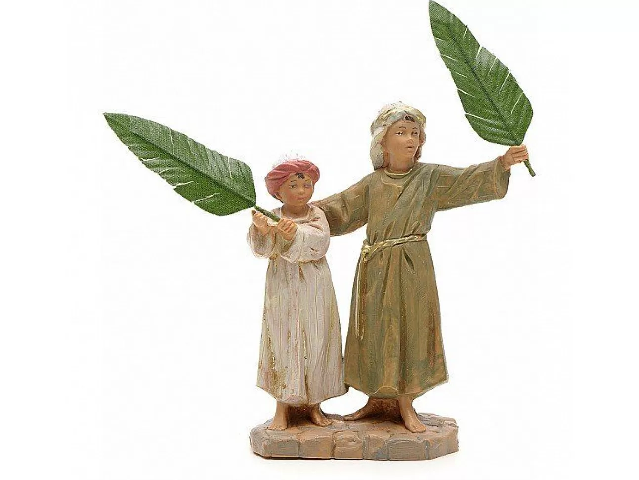 FONTANINI Mondo Presepistica | Bambini Con Palme 12Cm In Resina (F-46)