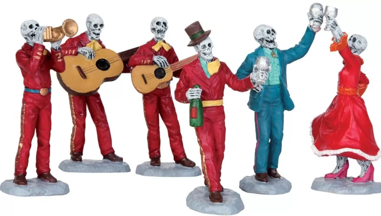 LEMAX Lemax | Banda Musicale Degli Scheletri - Fiesta De Los Muertos, Set Of 6