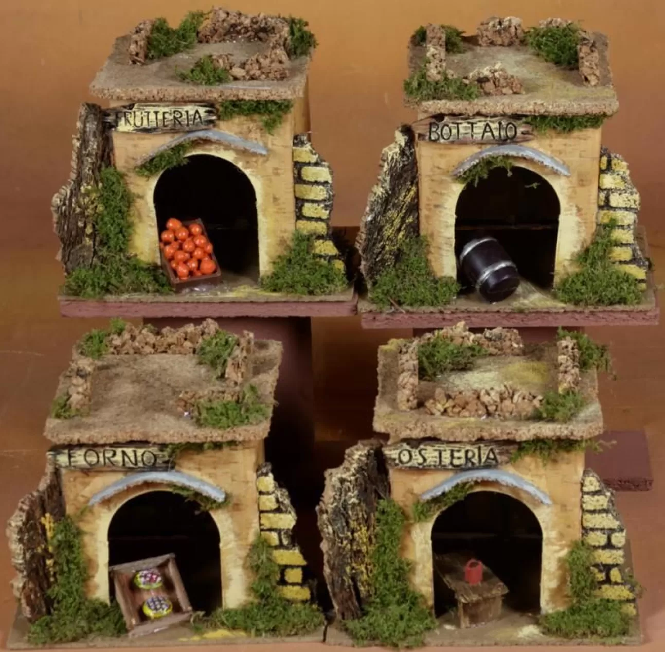 * Mondo Presepistica | Bottega Con Insegna 15X10X11Cm Assortito
