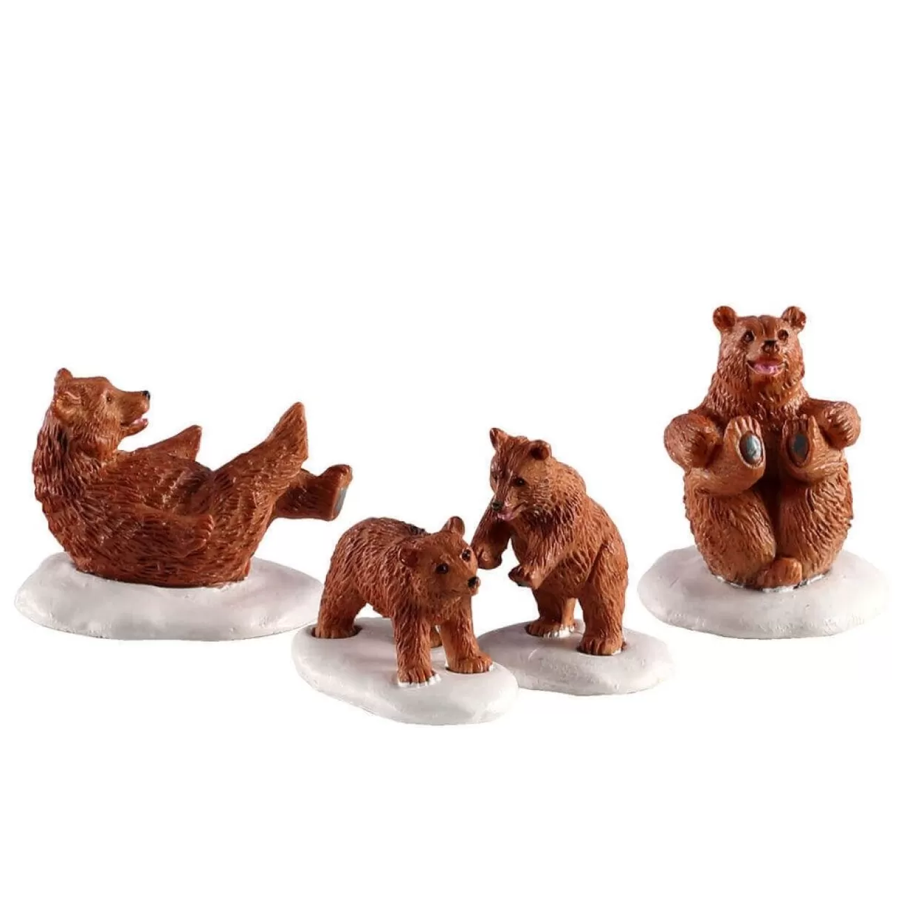 LEMAX Lemax | Famiglia Di Orsi Sulla Neve - Bear Family Snow Day, Set Of 4