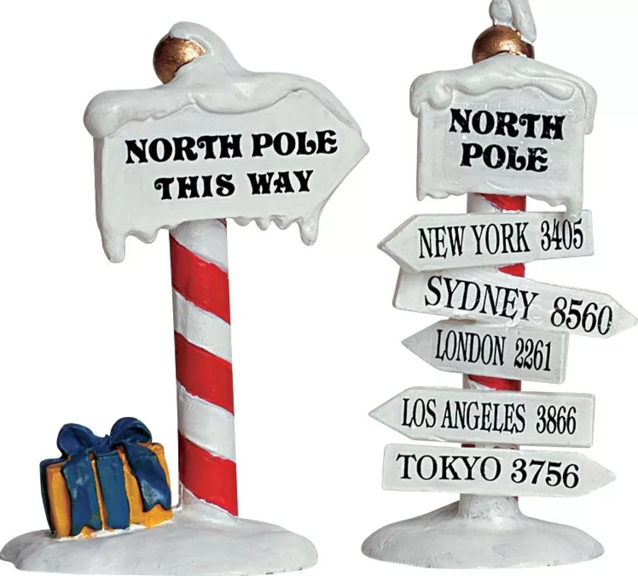 LEMAX Lemax | Indicazioni Per Il Polo Nord - North Pole Signs, Set Da 2