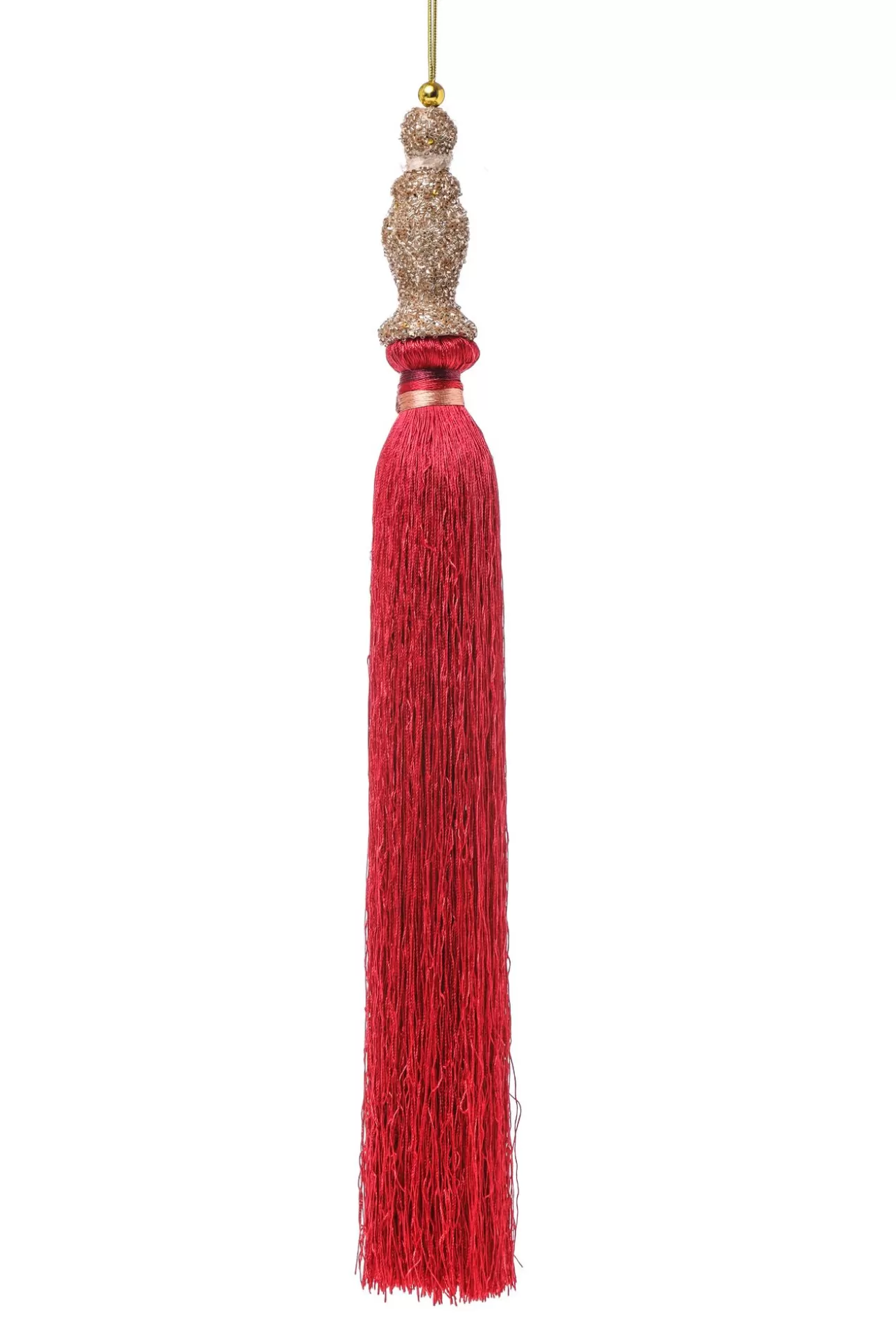 * Addobbi Di Natale | Nappa Decoro Pendente Rossa 9X9X50Cm