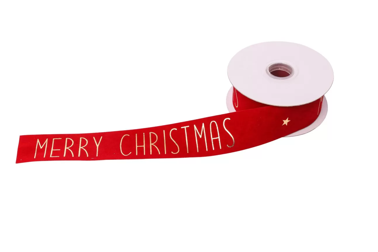 * Addobbi Di Natale | Nastro Mm.25 X Mt.10 Rosso