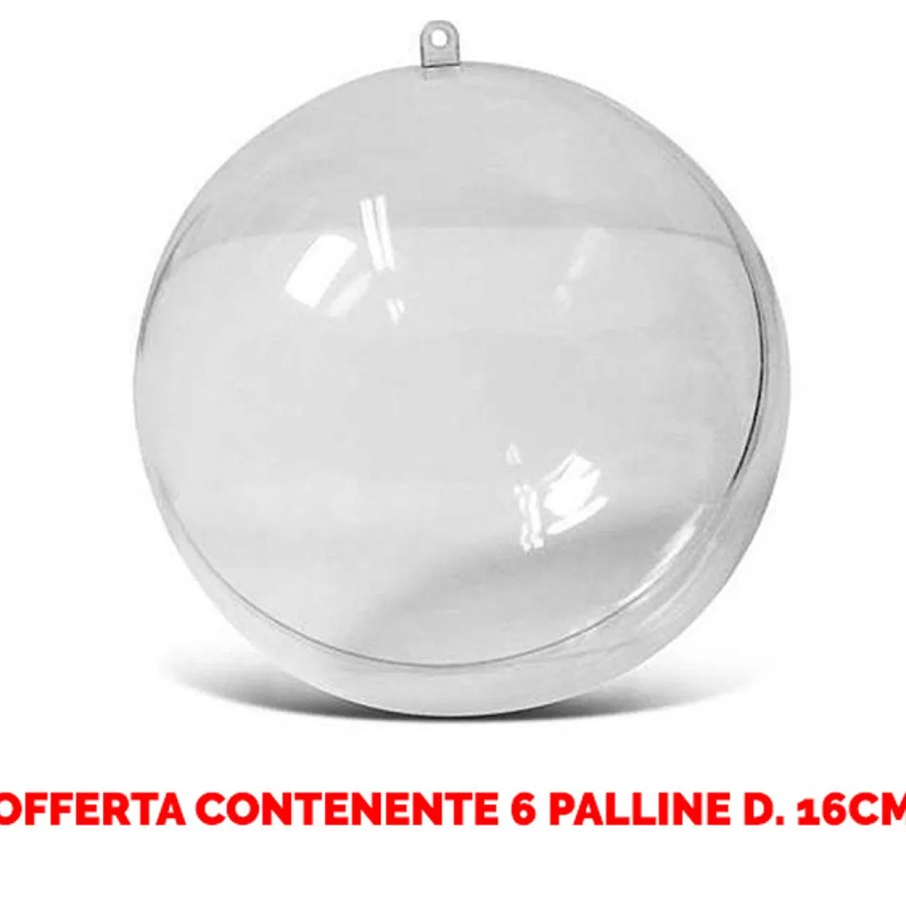 * Addobbi Di Natale | Offerta 6 Palline In Plexiglass Divisibile O16Cm