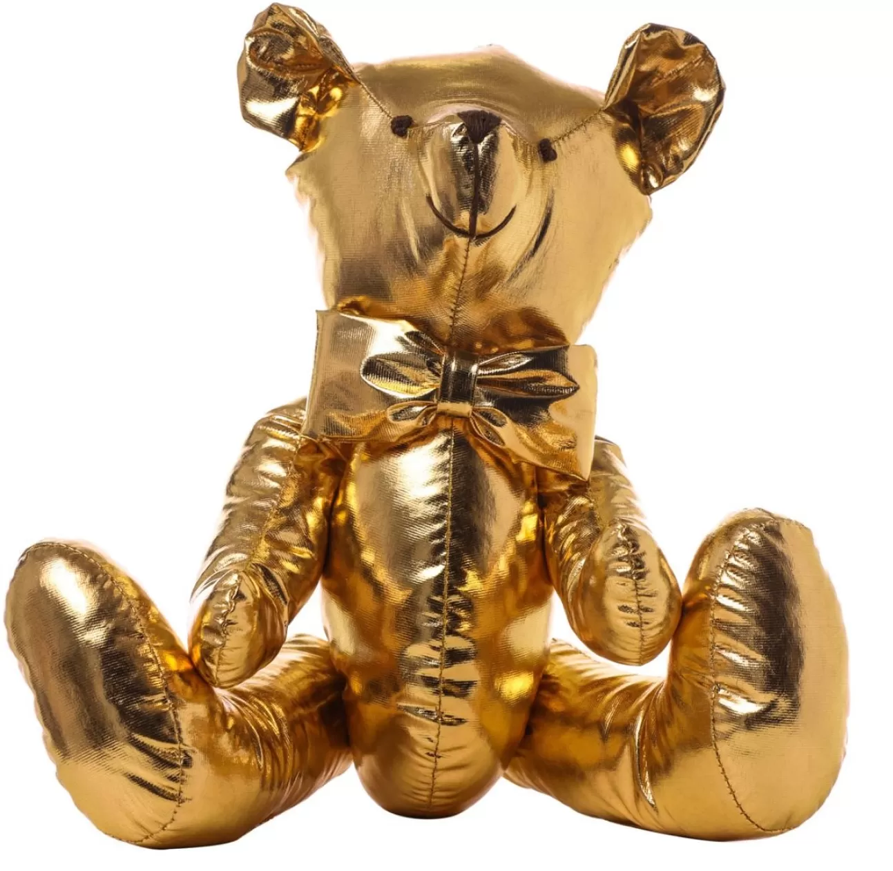 * Addobbi Di Natale | Orsetto Velluto 40Cm Oro