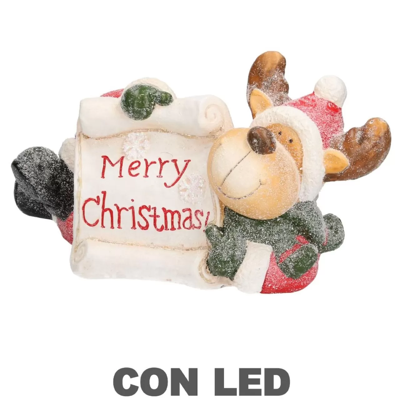 * Luci Di Natale | Renna Natalizia Led Con Scritta Merry Christmas