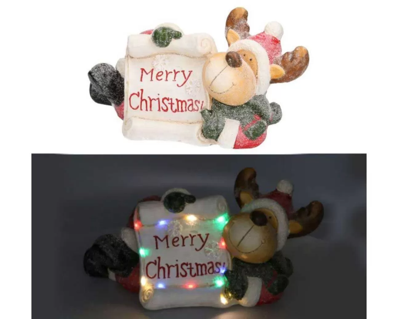 * Luci Di Natale | Renna Natalizia Led Con Scritta Merry Christmas