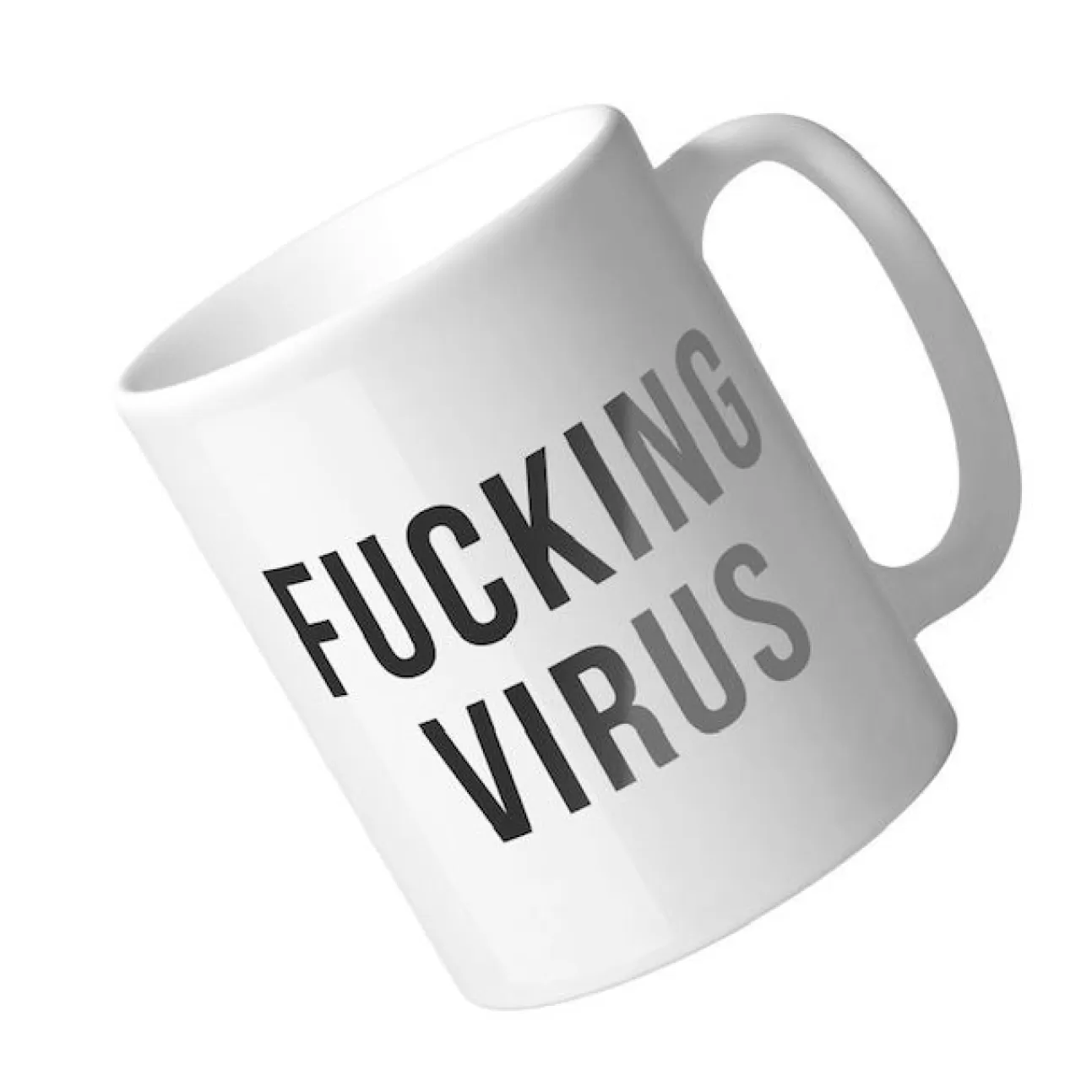FISURA Tavola Natalizia | Tazza Mug Fucking Virus Bianca