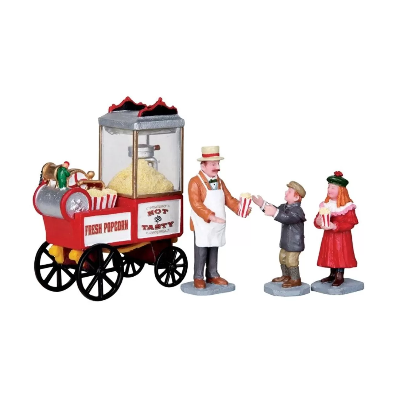 LEMAX Lemax | Venditore Di Popcorn - Popcorn Seller, Set Of 4